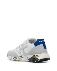 Мужские бело-синие кроссовки от Premiata