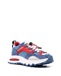 Мужские бело-синие кроссовки от DSQUARED2