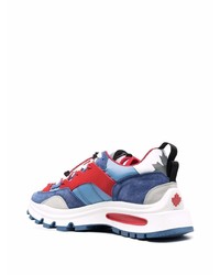 Мужские бело-синие кроссовки от DSQUARED2