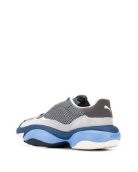 Мужские бело-синие кроссовки от Puma