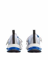 Мужские бело-синие кроссовки от Gucci