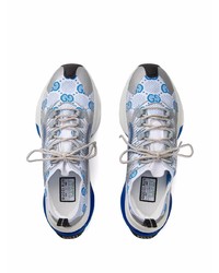 Мужские бело-синие кроссовки от Gucci