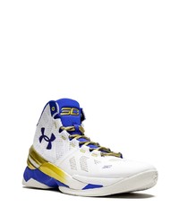 Мужские бело-синие кроссовки от Under Armour