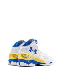 Мужские бело-синие кроссовки от Under Armour