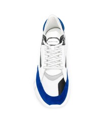 Мужские бело-синие кроссовки от Buscemi