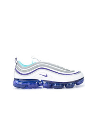 Мужские бело-синие низкие кеды от Nike