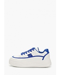 Женские бело-синие низкие кеды от Sweet Shoes