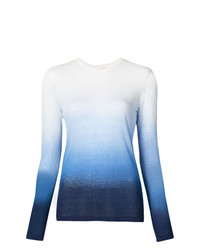 Женская бело-синяя футболка с длинным рукавом от Michael Kors Collection