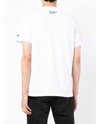 Мужская бело-синяя футболка с круглым вырезом с принтом от New Era Cap