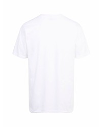 Мужская бело-синяя футболка с круглым вырезом с принтом от Supreme