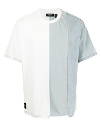 Мужская бело-синяя футболка с круглым вырезом от FIVE CM