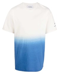 Мужская бело-синяя футболка с круглым вырезом от Iceberg