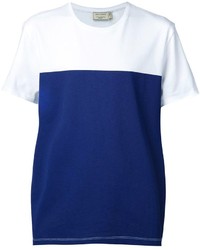 Мужская бело-синяя футболка с круглым вырезом от Kitsune