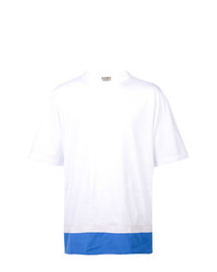 Мужская бело-синяя футболка с круглым вырезом от Marni