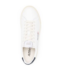 Мужские бело-темно-синие кожаные низкие кеды от AUTRY