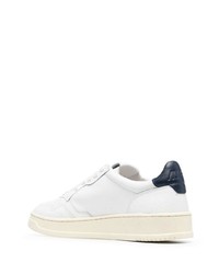 Мужские бело-темно-синие кожаные низкие кеды от AUTRY