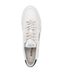 Мужские бело-темно-синие кожаные низкие кеды от AUTRY