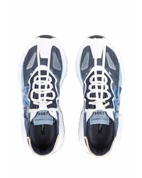 Мужские бело-темно-синие кроссовки от Dolce & Gabbana