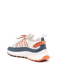 Мужские бело-темно-синие кроссовки от Bally