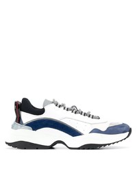 Мужские бело-темно-синие кроссовки от DSQUARED2