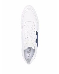 Мужские бело-темно-синие кроссовки от Hogan