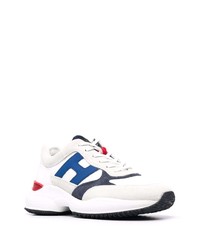 Мужские бело-темно-синие кроссовки от Hogan