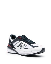 Мужские бело-темно-синие кроссовки от New Balance