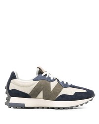 Мужские бело-темно-синие кроссовки от New Balance