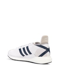 Мужские бело-темно-синие кроссовки от adidas