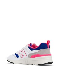 Мужские бело-темно-синие кроссовки от New Balance