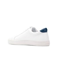 Мужские бело-темно-синие низкие кеды от Moreschi