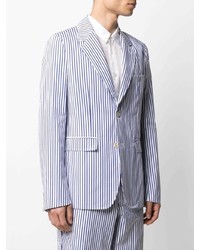 Мужской бело-темно-синий пиджак в вертикальную полоску от Comme Des Garcons SHIRT