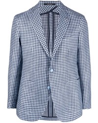 Мужской бело-темно-синий пиджак с узором "гусиные лапки" от Tagliatore
