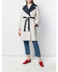 Женский бело-темно-синий плащ от 'S Max Mara