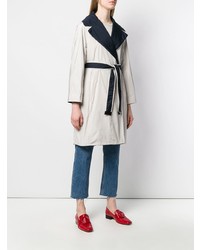 Женский бело-темно-синий плащ от 'S Max Mara