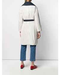 Женский бело-темно-синий плащ от 'S Max Mara