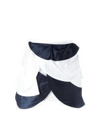 Бело-темно-синяя мини-юбка от JW Anderson