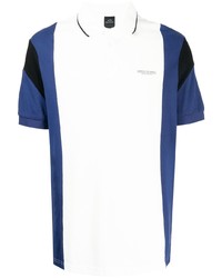Мужская бело-темно-синяя футболка-поло от Armani Exchange