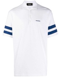 Мужская бело-темно-синяя футболка-поло от DSQUARED2