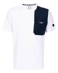 Мужская бело-темно-синяя футболка с круглым вырезом от North Sails