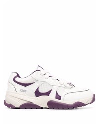 Мужские бело-фиолетовые кроссовки от Axel Arigato