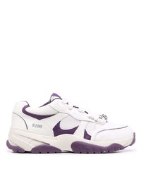 Мужские бело-фиолетовые кроссовки от Axel Arigato