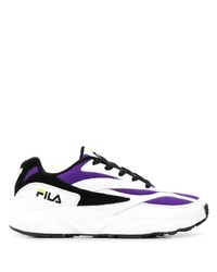 Мужские бело-фиолетовые кроссовки от Fila