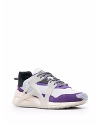 Мужские бело-фиолетовые кроссовки от Diesel