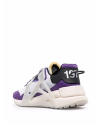 Мужские бело-фиолетовые кроссовки от Diesel