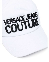 Мужская бело-черная бейсболка с принтом от VERSACE JEANS COUTURE