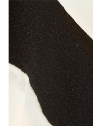 Бело-черная блузка с длинным рукавом в горизонтальную полоску от Chloé