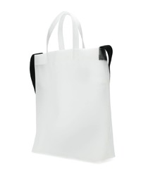 Мужская бело-черная большая сумка из плотной ткани с принтом от Kenzo