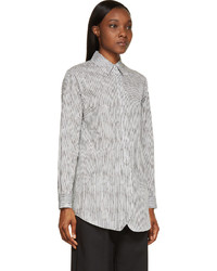 Женская бело-черная классическая рубашка в вертикальную полоску от Rag & Bone
