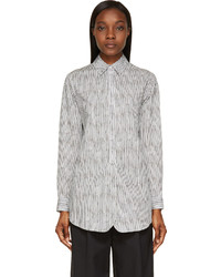Женская бело-черная классическая рубашка в вертикальную полоску от Rag & Bone